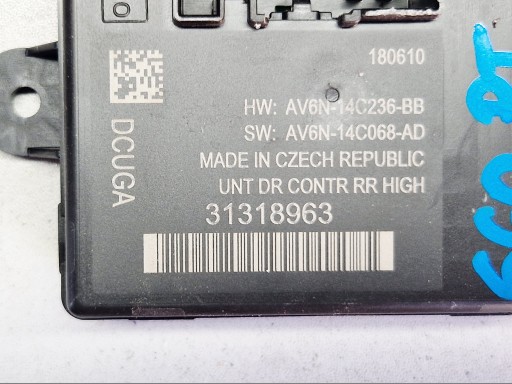 module door right rear part VOLVO S60 II 31318963