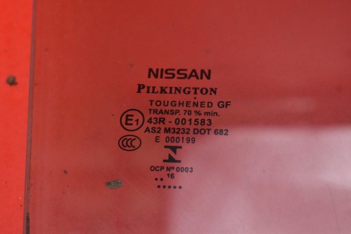 FENSTER Seitlich rechts heck hinten NISSAN QASHQAI 2 II J11 13-20