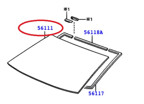 ВЕТРОВОЕ СТЕКЛО 56101-02220 COROLLA 2002-2007