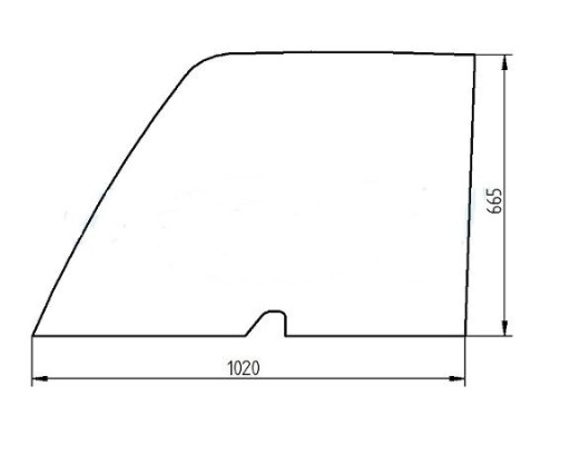 СТЕКЛО ДВЕРИ MANITOU ВЕРХНЕЕ БЕСЦВЕТНОЕ 225232