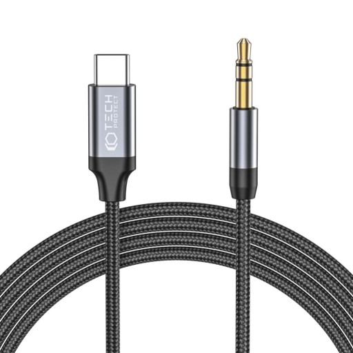 KÁBEL REDUKCIA KONEKTOR AUX MINI JACK 3.5MM / TYPE-C USB-C CAR AUDIO 100CM