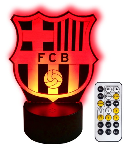 Barcelona Night Light 3D LED darček + pilot