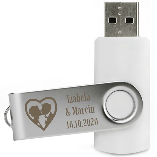 Pendrive Pamięć USB 4 GB z grawerem ślubnym