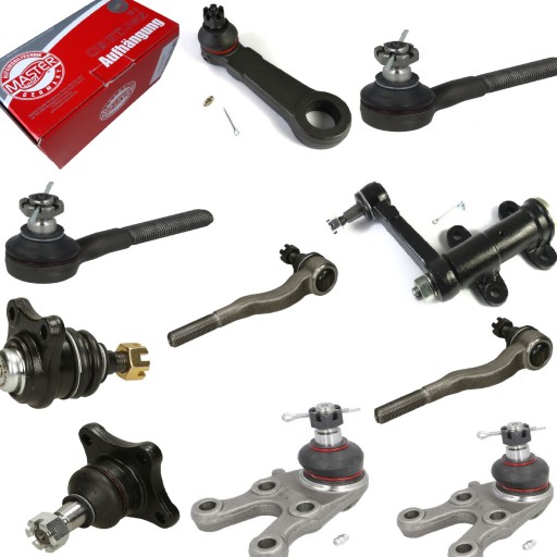 TC831 - 2 шпильки поперечних важелів, наконечники поперечних важелів, кронштейн передній комплект, mitsubishi pajero ii