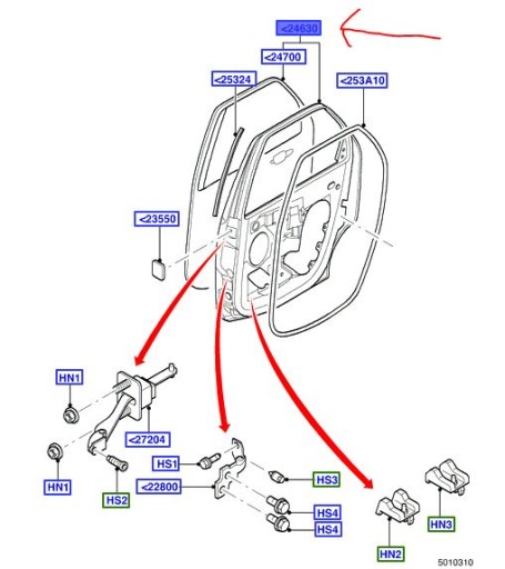 1430148 - Права дверцята сторінка ford focus mk1 kombi