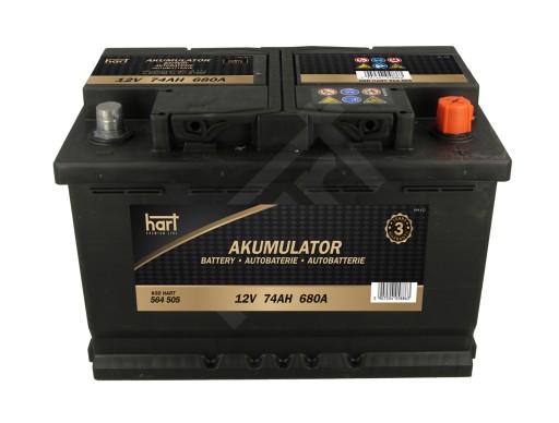 564 505 - АКУМУЛЯТОР 74AH 680A P + HART PREMIUM