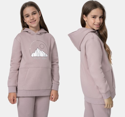 Дитячий світшот 4F розмір 152 з довгим рукавом фіолетовий