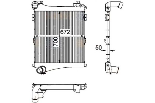 8ML 376 - HELLA INTERCOOLER НАДАРЮВАЛЬНИЙ ОХОЛОДЖУВАЧ ПОВІТРЯ