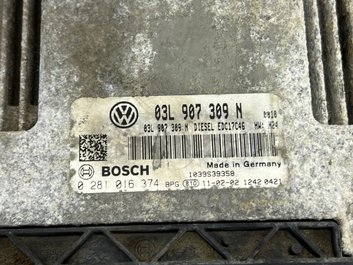 computer Centralina Motore VOLKSWAGEN PASSAT B7 2.0 TDI 03L907309N