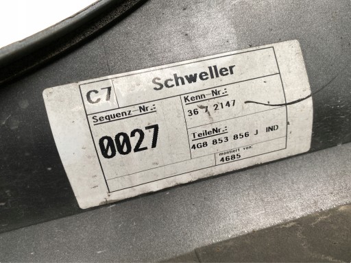 AUDI A7 4G LIFT moulding cap threshold right