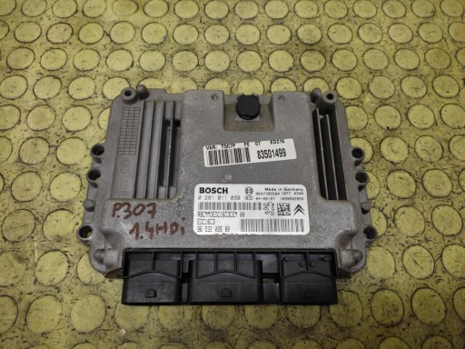 PEUGEOT 307 1.4 HDI control unit of the engine 0281011090
