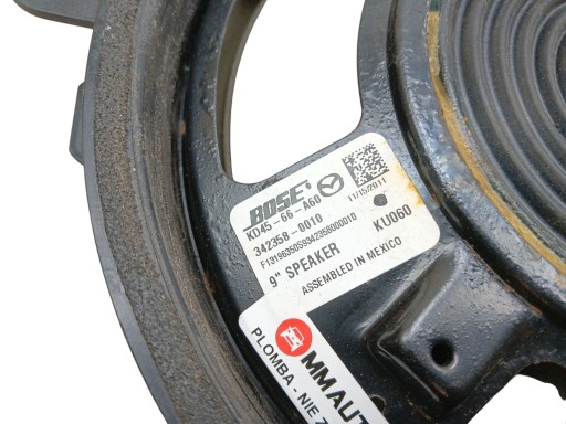 Lautsprecher Tür links vorne BOSE MAZDA CX-5 und (2011-2015) KD45-66-A60