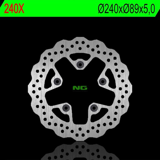 NG240X - НГ ГАЛЬМІВНИЙ ДИСК ЗАДНІЙ GSXR GSXF, GSF, SV (240X89X5, 0 ММ) (5X10, 5 ММ) ХВИЛЯ