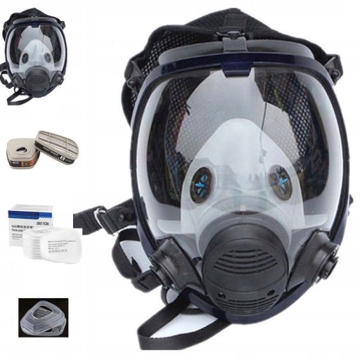 ПОВНА СИЛІКОНОВА МАСКА ОТРУТА МАСКА З РЕСПІРАТОРОМ