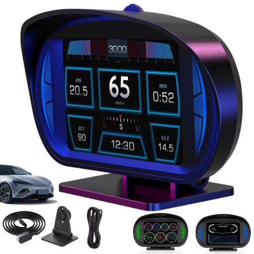 АВТОМОБІЛЬНИЙ HUD ДИСПЛЕЙ GPS OBD ЕЛЕКТРОННИЙ СПИДОМЕТР ІНКЛІНОМЕТР