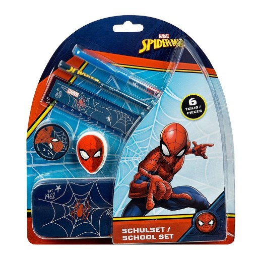 ZESTAW PRZYBORÓW SZKOLNYCH SPIDER-MAN 6EL