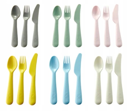 НАБІР СТОЛОВИХ ПРИБОРОВ ДІТЯЧИЙ КОЛЬОРІВ