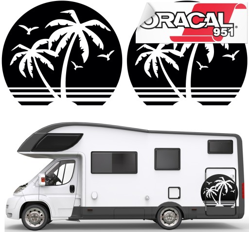 2x наклейка для будинку на колесах 50x43 см 951