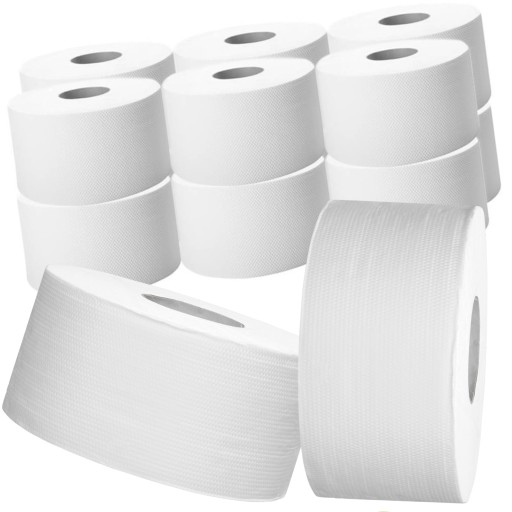 Papier toaletowy do podajnika Jumbo Celuloza 12 rolek x 100 m 2 warstwy