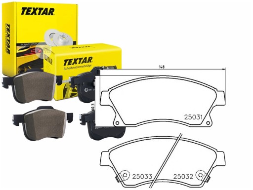 TEX2503181 КОЛОДКИ HAM. OPEL ПЕРЕД ASTRA 1,3-2,0 CD изображение 1