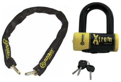 Замок гальмівного диска + ланцюг 120 см Auvray