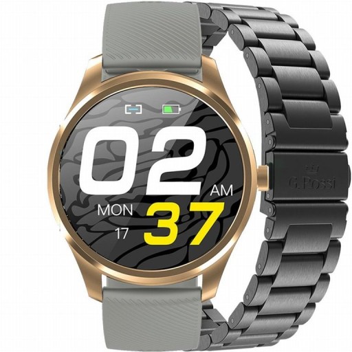 G. Rossi SMARTWATCH MĘSKI G. Rossi SW012-5 gold/gray + dodatkowa BRANSOLETA