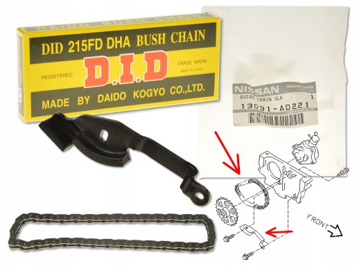 215FDDHA64LE - NISSAN X-TRAIL T30 01-2. 2 натягувач ланцюга VACUM