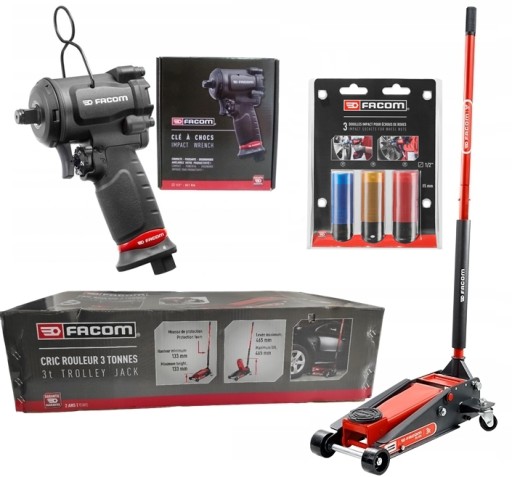 Набір для домкрата FACOM Vulcanizer ŻABA 3T + гайковерт ударний + розетки