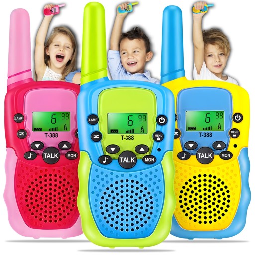 Walkie Talkie Dla Dzieci 3SZT Łoki Toki Krótkofalówki Zestaw Duży Zasięg