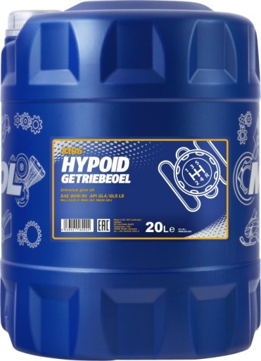 Трансмісійне масло mannol hypoid 80w90 ls 20л