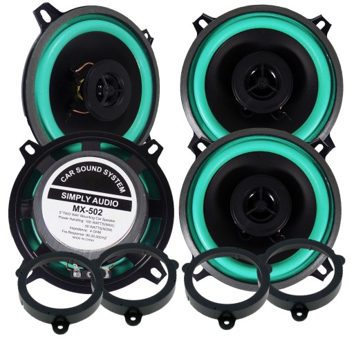 2-полосные динамики 4 renault megane 3 передние + задние + адаптеры