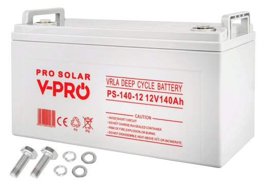 Глибокий цикл вольт батарея польща vpro 140ah ups інвертор конвертер