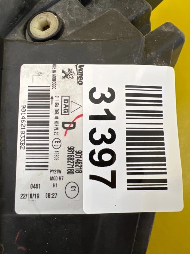 light right Peugeot Partner IV Rifter 18- Led 90146218