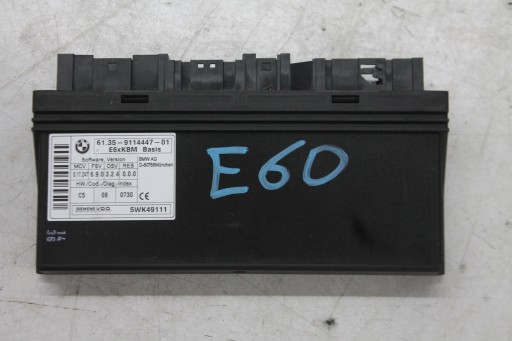 Unité commande confort 9114447 BMW E60 E61 03-10