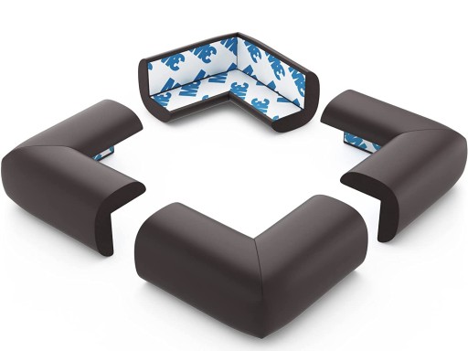 4× ЗАХИСНА КУТОВА ПІНА, ЧОРНА