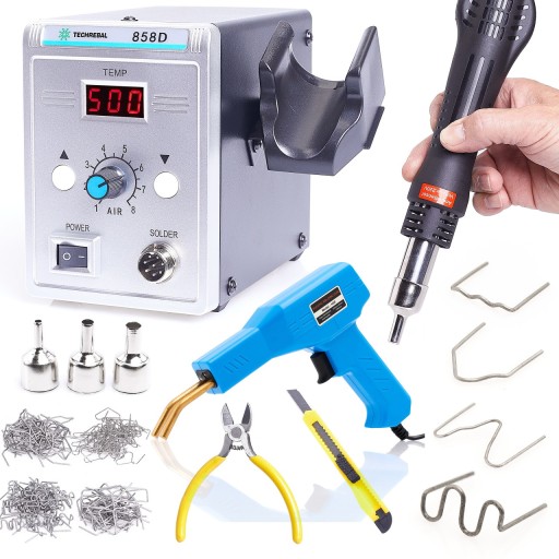 Паяльная станция для сварки пластика Паяльник 858D Степлер для пластика