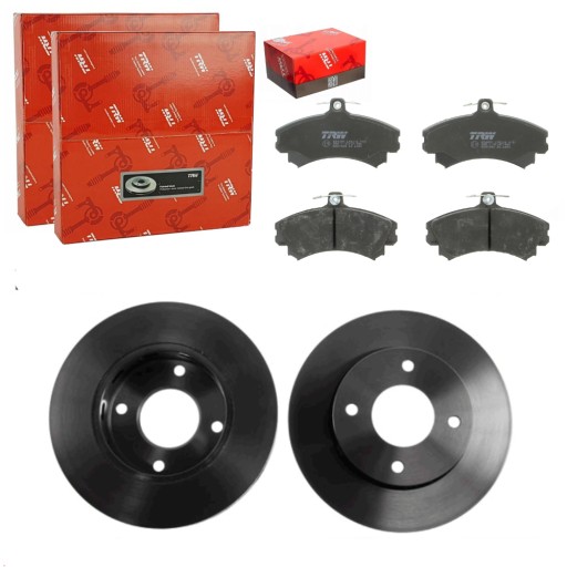 DF4457 - TRW ДИСКИ + КОЛОДКИ ПЕРЕДНІ SMART FORFOUR 2004-06