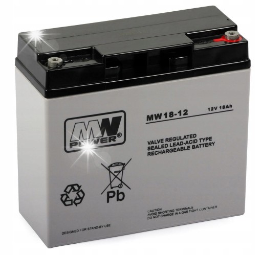 Аккумулятор mw power mws 18-12 12v 18ah agm ибп сигнализация игрушечный квадроцикл
