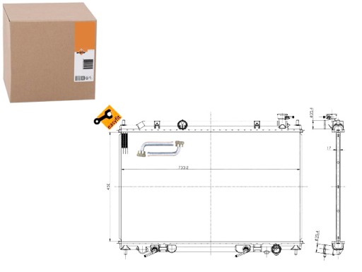 NRF56089/RS7 - РАДИАТОР ДВИГАТЕЛЯ NRF NRF, 56089