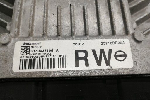 Компютер двигуна nissan qashqai / qashqai +2 i (j10, jj10) 23710br30a 1.5l