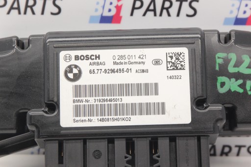 BMW F30 F20 F31 F34 modul Bedienteil AIRBAG ASCM 9296495