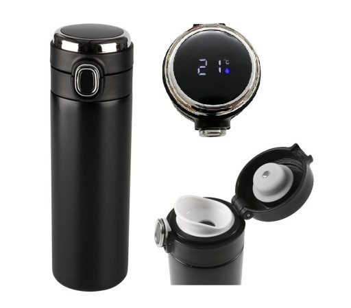ТЕРМОКРУЖКА 420МЛ З LED ДИСПЛЕЄМ ЧОРНА