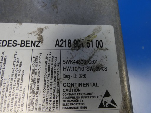MERCEDES CLS W218 module control unit SENSOR of the airbags POWIETRZNIK