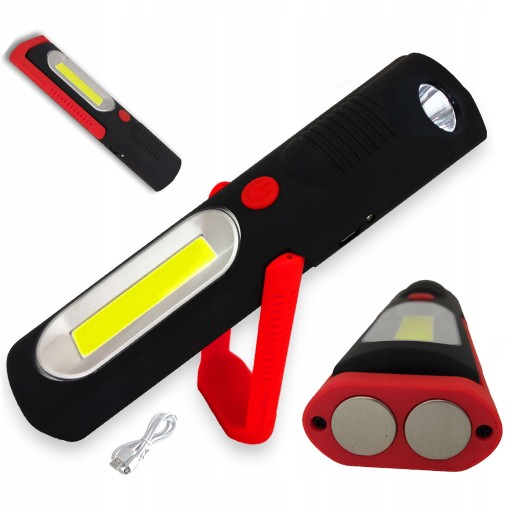 МОЩНАЯ ЛАМПА ДЛЯ МАСТЕРСКИХ, АККУМУЛЯТОРНЫЙ ФАКЕЛ, 3в1, СВЕТОДИОДНАЯ МАГНИТНАЯ ЛАМПА COB