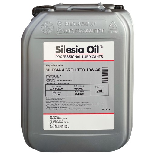 ОЛИВА ГІДРАВЛІЧНА ТА ТРАНСМІСНІЙНА UTTO 10W30 20л