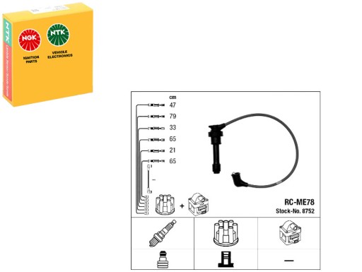 NGK8752(iMOTO) - Комплект кабелей зажигания mitsubishi 3000 gt ga