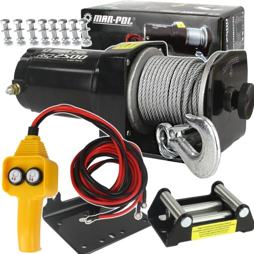 ЛЕБІДКА ЕЛЕКТРИЧНА ЛЕБІДКА 12V 2500LBS РОЛИК