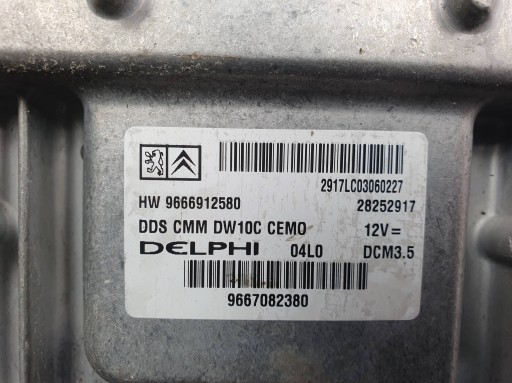 computer of the engine ECU 9666912580 2.0 HDI CITROEN C5 II X7