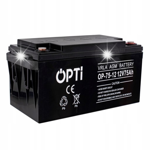 Необслуживаемый аккумулятор agm для ибп 12в 75ач