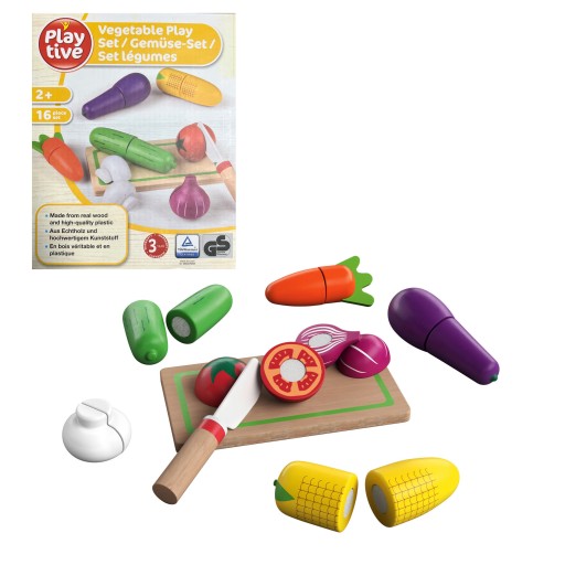 ІГРОВИЙ ДЕРЕВ'ЯНИЙ НАБІР ОВОЧІВ ДЛЯ ДІТЕЙ